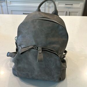 Madison West Vegan leather backpack -Grey